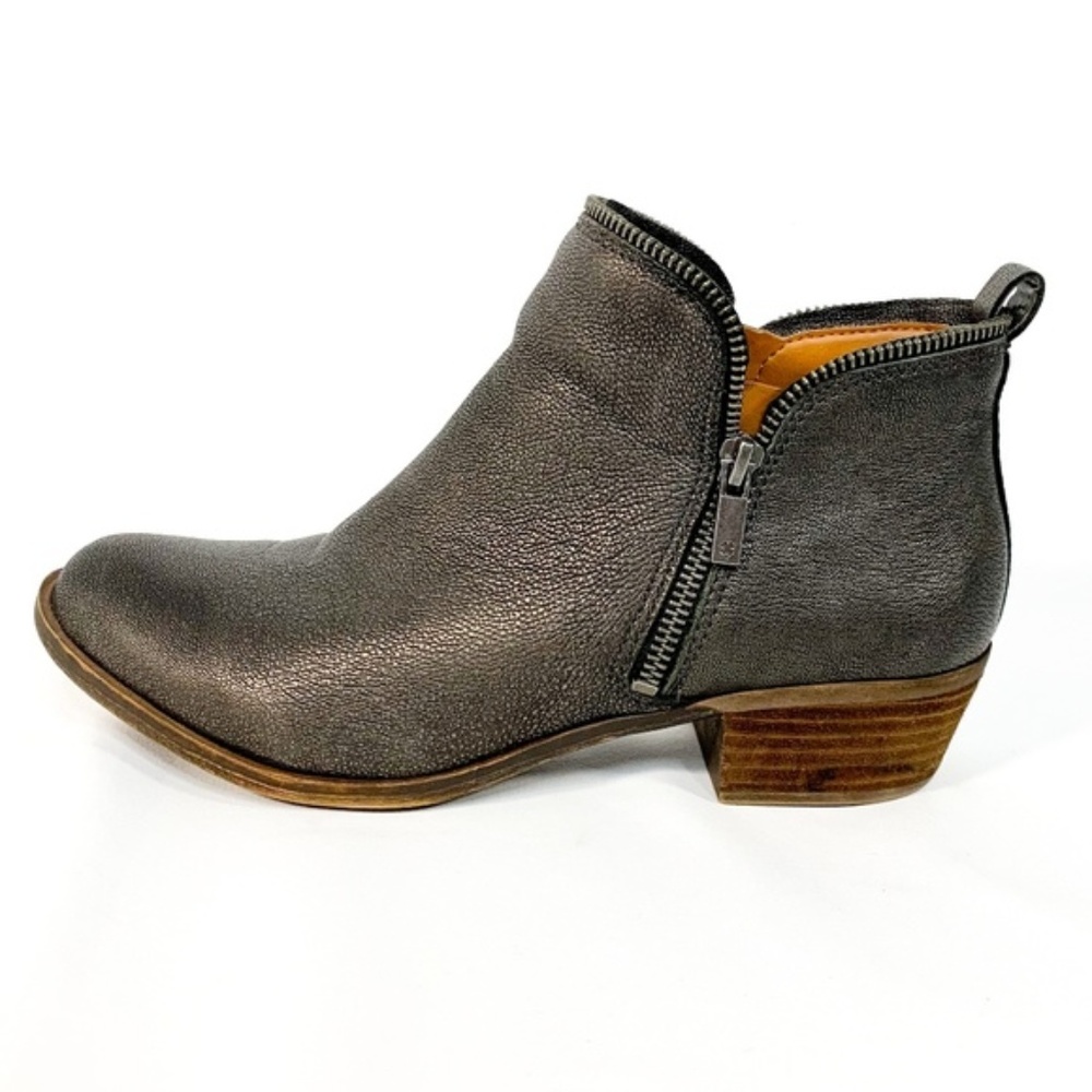 LUCKY BRAND Bartalino Zipper Edged Metallic Bootie - Picture 5 of 7